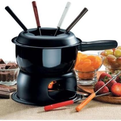 Imagem de Conjunto para Fondue 11 Peças Fondue e Petiscos Preto Brinox