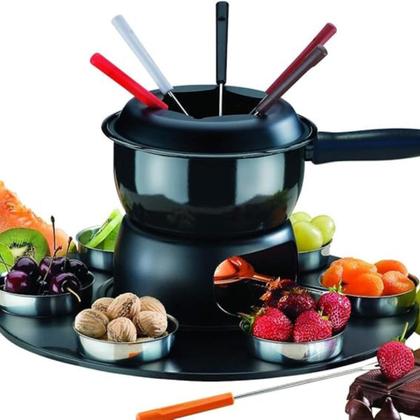 Imagem de Conjunto para Fondue 17 Peças Fondue e Petiscos Preto Brinox