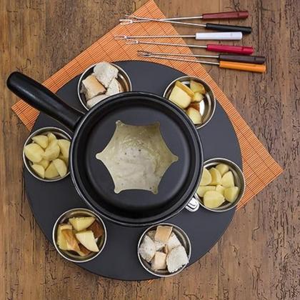 Imagem de Conjunto para Fondue 17 Peças Fondue e Petiscos Preto Brinox