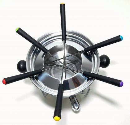 Imagem de Conjunto Para Fondue Em Inox 10 Peças Para Queijos Chocolate Molho (CA12134) - Casita