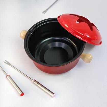 Imagem de Conjunto para fondue esmaltado com 10 peças de aço