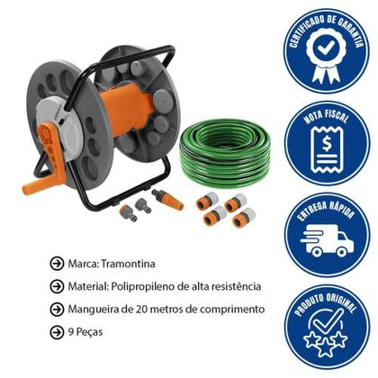 Imagem de Conjunto Para Irrigação Tramontina 9 Peças Com Mangueira De 20m 78594600