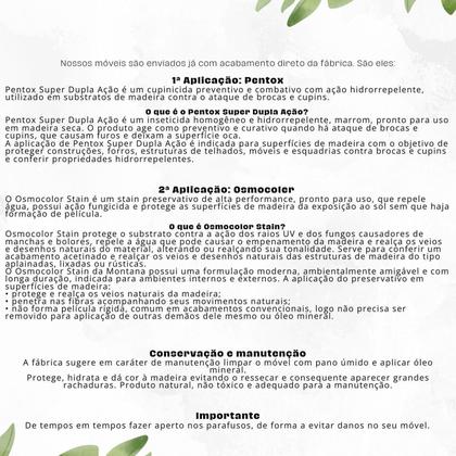 Imagem de Conjunto para Jardim com 1 Sofá 2 Poltronas 1 Mesa de Centro Madeira Maciça