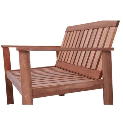 Imagem de Conjunto para Jardim com 1 Sofá 2 Poltronas 1 Mesa de Centro Madeira Maciça