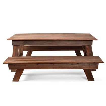 Imagem de Conjunto para Jardim com 2 Bancos em Madeira Maciça