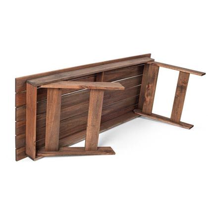 Imagem de Conjunto para Jardim com 2 Bancos em Madeira Maciça