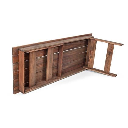 Imagem de Conjunto para Jardim com 2 Bancos em Madeira Maciça