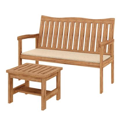 Imagem de Conjunto para Jardim de Madeira Eucalipto Solaris com Almofada Yescasa