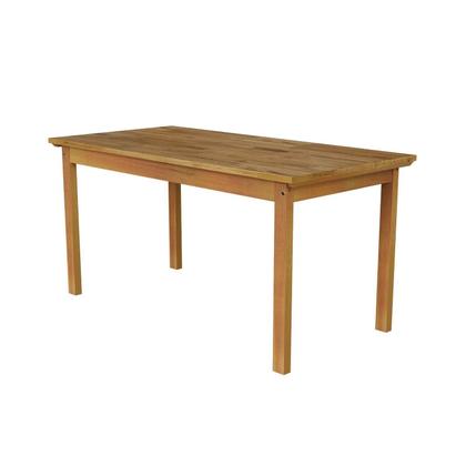 Imagem de Conjunto para Jardim Madeira Maciça Mesa 160x78cm Cadeiras Assento Estofado Itália Cera Mel/Café