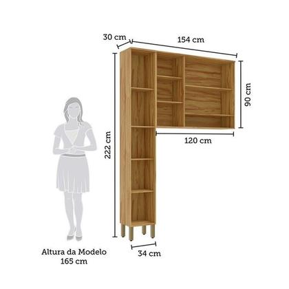 Imagem de Conjunto para Lavanderia com 2 Peças 100% Mdf com Vidro Reflecta Itália Espresso Móveis