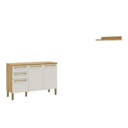 Imagem de Conjunto para Lavanderia com 2 Peças 100% Mdf Itália Espresso Móveis