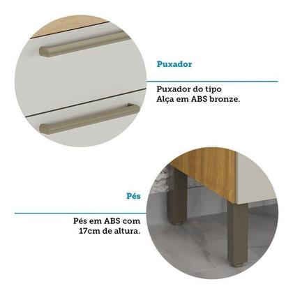 Imagem de Conjunto para Lavanderia com 2 Peças 100% Mdf Itália Espresso Móveis