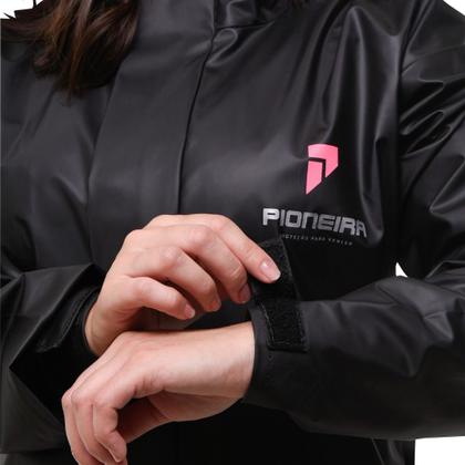 Imagem de Conjunto Para Motociclista Feminino Com Gola Preto Tam M Pioneira