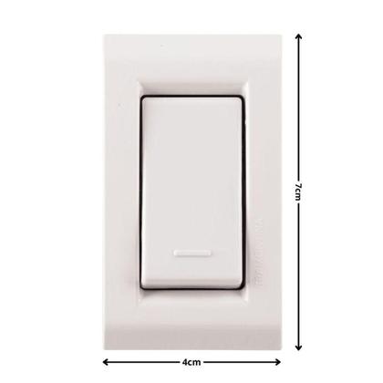 Imagem de Conjunto Para Móvel 1 Interruptor Simples 10 A Tramontina Liz Branco