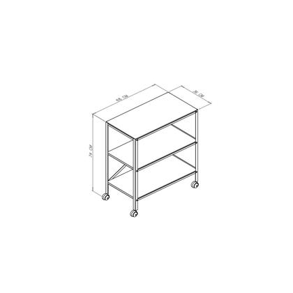 Imagem de Conjunto para Quarto 1 Beliche e 1 Estante com Rodízios 3 Prateleiras