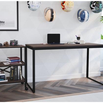 Imagem de Conjunto para Quarto 1 Beliche e 1 Estante com Rodízios 3 Prateleiras