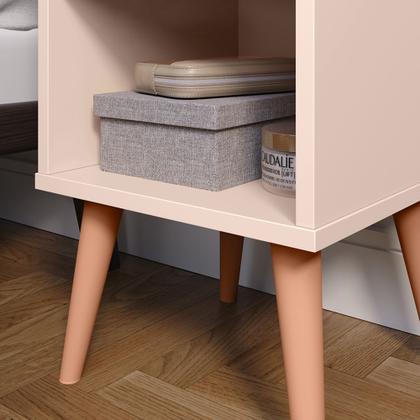 Imagem de Conjunto Para Quarto Cabeceira Dubai 1.40 Cama Casal com 2 Mesas de Cabeceira Charme