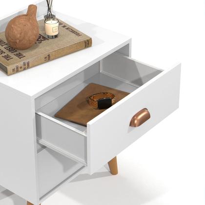 Imagem de Conjunto Para Quarto Cabeceira Rubi 1.40 Cama Casal com 2 Mesas de Cabeceira Madero New