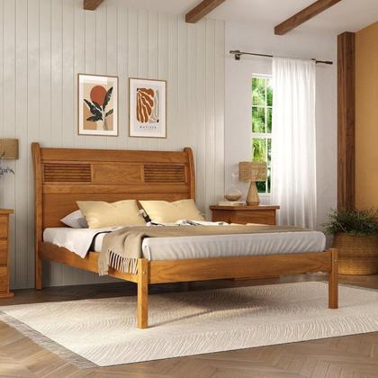 Imagem de Conjunto para Quarto Casal com Cama King e Guarda-roupa 3 Portas de Correr Veneziana