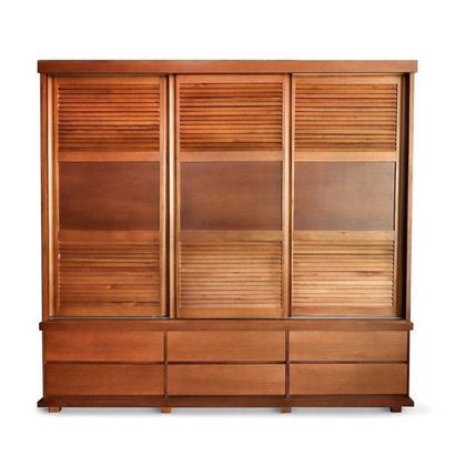 Imagem de Conjunto para Quarto Casal com Cama King e Guarda-roupa 3 Portas de Correr Veneziana