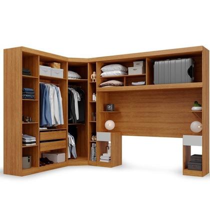 Imagem de Conjunto para Quarto com Guarda Roupa Modular Gênova Plus