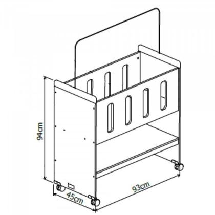 Imagem de Conjunto para Quarto de Bebê Berço 3 em 1 Escrivaninha Trocador com Colchão Zain Móveis Reller Branco