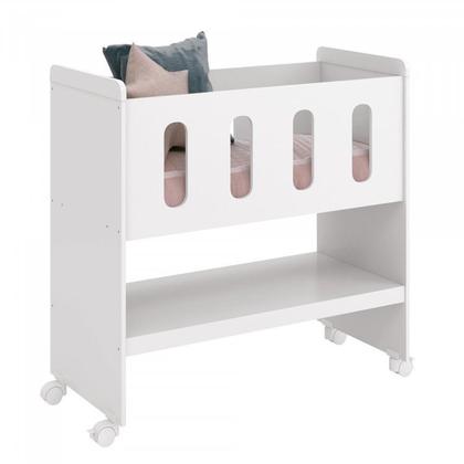 Imagem de Conjunto para Quarto de Bebê Berço 3 em 1 Escrivaninha Trocador com Colchão Zain Móveis Reller Branco