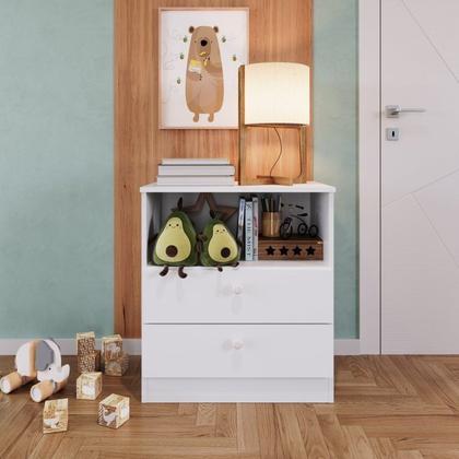 Imagem de Conjunto para Quarto de Bebê com Berço 3 em 1, Cômoda e Guarda-Roupas