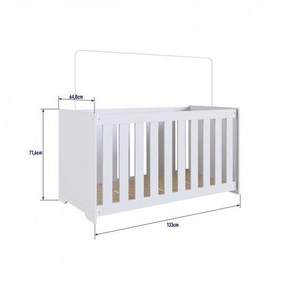 Imagem de Conjunto para Quarto de Bebê com Berço 3 em 1, Cômoda e Guarda-Roupas