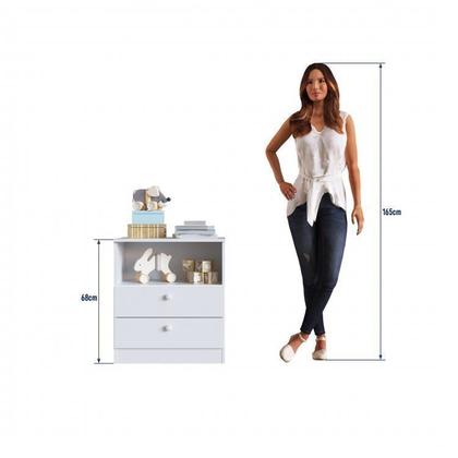 Imagem de Conjunto para Quarto de Bebê com Berço 3 em 1, Cômoda e Guarda-Roupas