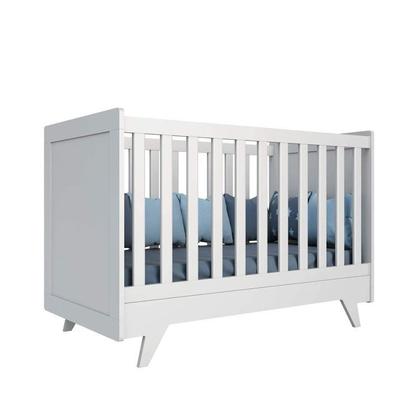 Imagem de Conjunto para Quarto de Bebê com Cômoda 1 Porta 4 Gavetas e Berço Mini Cama Retrô