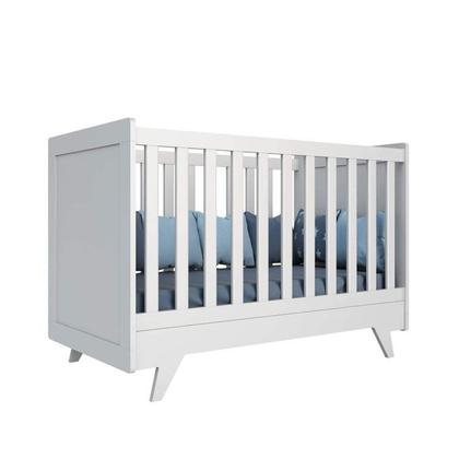 Imagem de Conjunto para Quarto de Bebê com Cômoda Berço e Prateleira Retrô