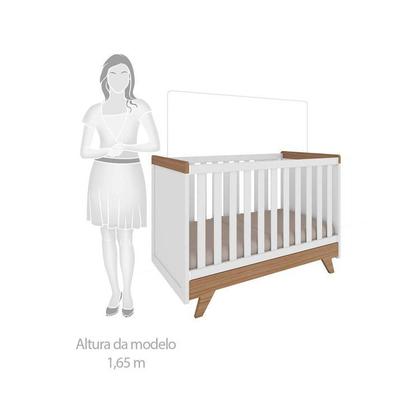 Imagem de Conjunto para Quarto de Bebê com Guarda Roupa 4 Portas e Berço Retrô