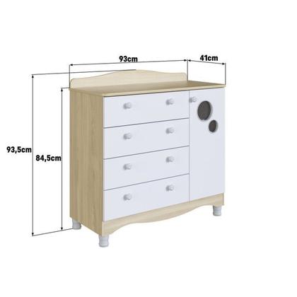 Imagem de Conjunto para Quarto Infantil com Guarda-roupa e Cômoda Trocador Encanto