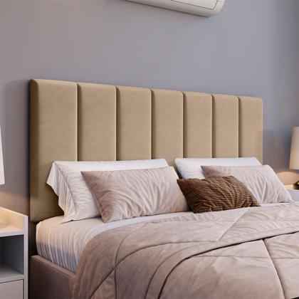 Imagem de Conjunto para Quarto Modular 7 placas Casal e 2 Mesas de Cabeceira Bella quarto com elegância