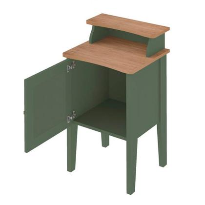 Imagem de Conjunto para Sala de Estar Charlotte com Rack para TV até 75 polegadas, Buffet 1 PT, Mesa Lateral 1 PT e Mesa de Centro Verde Menta e Carvalho