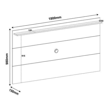 Imagem de Conjunto para Sala de Estar Lumina com Rack, Painel para TV até 42 Polegadas e Aparador Pinho e Off White