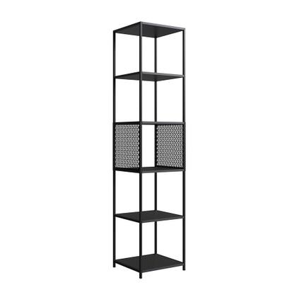 Imagem de Conjunto para Sala de Estar Paricel com Rack 1 GV e Estante 40cm Preto