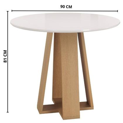 Imagem de Conjunto para Sala de Jantar 1 Mesa Redonda com 4 Cadeiras