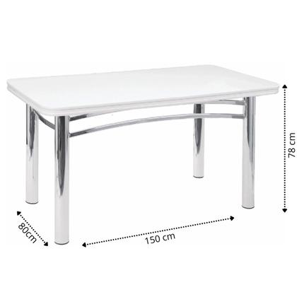 Imagem de Conjunto para Sala de Jantar 1 Mesa Tampo Formica Retangular Adriana 6 Cadeiras