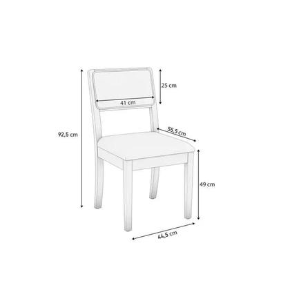 Imagem de Conjunto para Sala de Jantar 8 Lugares Madeira Maciça com Tampo Vidro/MDF Petra