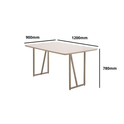 Imagem de Conjunto para Sala de Jantar com 4 Cadeiras Betina Champagne / Terracota / Off White