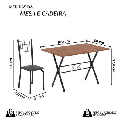 Imagem de Conjunto para Sala de Jantar com 4 Cadeiras Dany