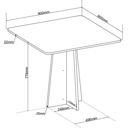 Imagem de Conjunto para Sala de Jantar com 4 Cadeiras Malva