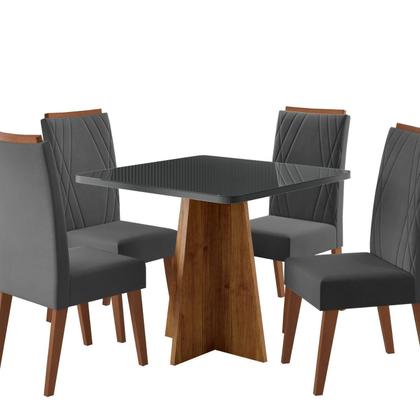 Imagem de Conjunto para Sala de Jantar com 4 Cadeiras Malva