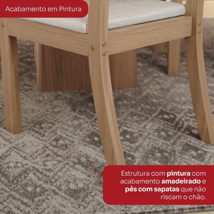 Imagem de Conjunto para Sala de Jantar com 4 Cadeiras Orus Nature/Off White
