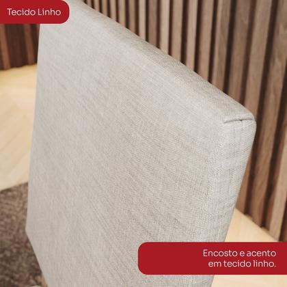 Imagem de Conjunto para Sala de Jantar com 4 Cadeiras Orus Nature/Off White