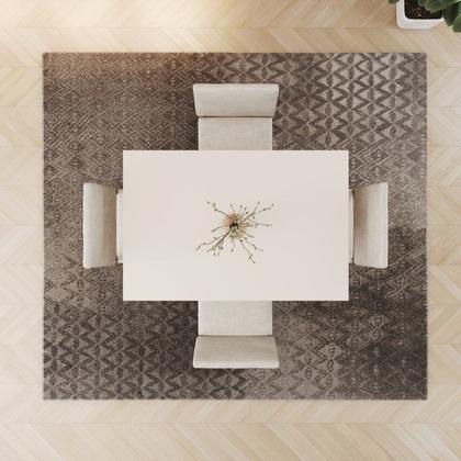 Imagem de Conjunto para Sala de Jantar com 4 Cadeiras Orus Nature/Off White