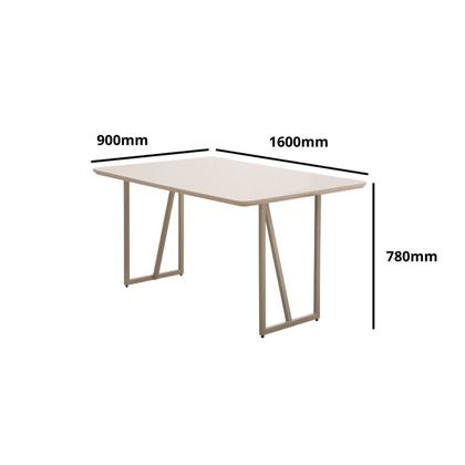 Imagem de Conjunto para Sala de Jantar com 6 Cadeiras Betina Champagne / Terracota / Off White