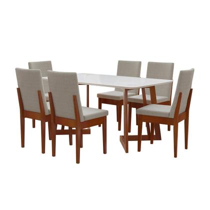 Imagem de Conjunto para Sala de Jantar com 6 Cadeiras Dakota